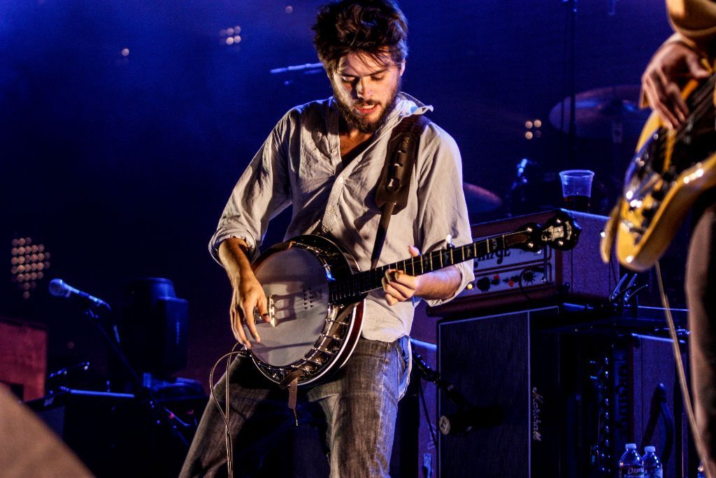 Winston Marshall of Mumford & Sons performs at...