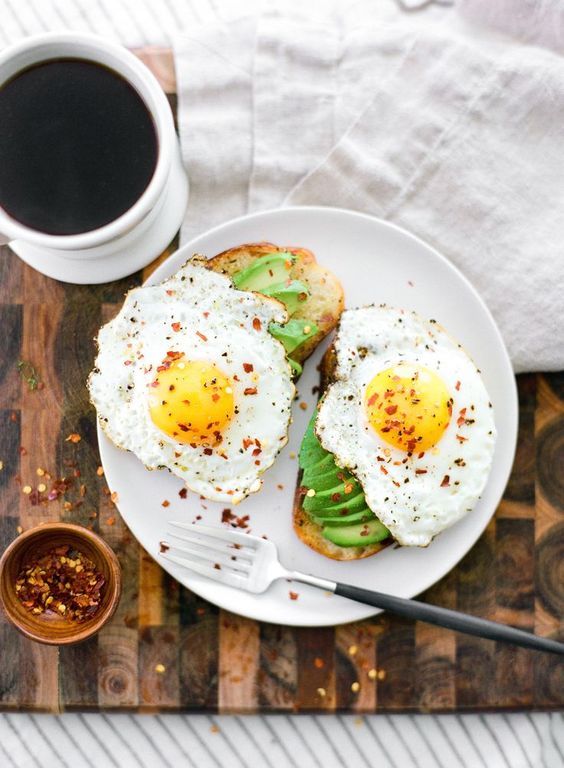 Fit Body Mag — Avocado Toast with Eggs and Coffee #Healthy...