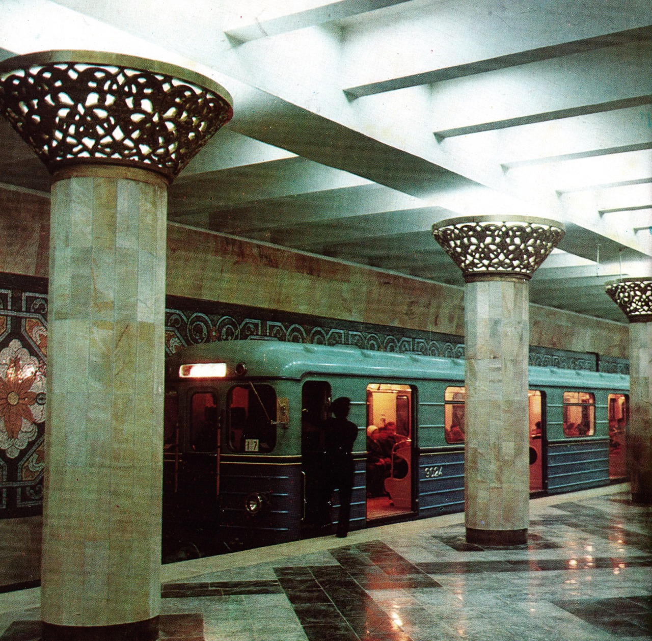 Metro station in Tashkent, Uzbekistan (1978)