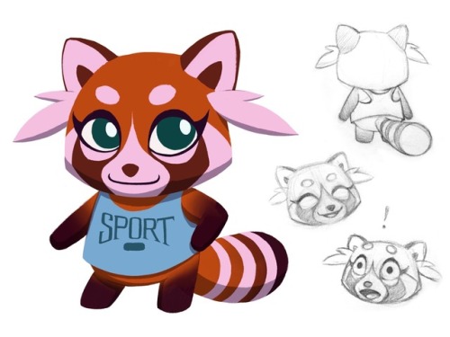 My sister @treatyeoself as an Animal Crossing red panda! She...