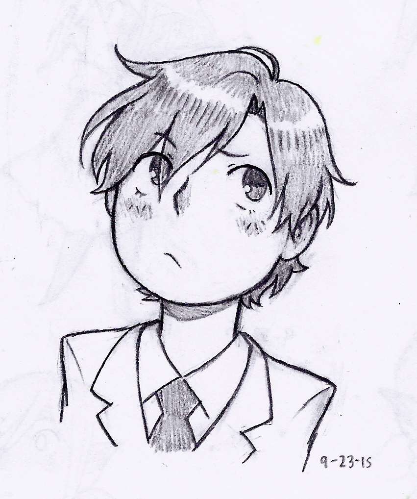 Sketch of Haruhi Fujioka~ I like how this turned... - >:3c