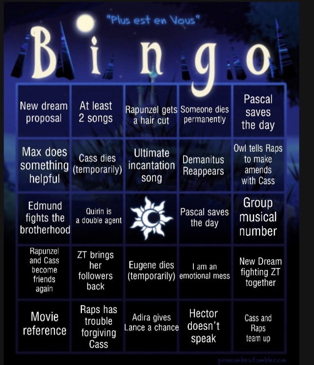 Tangled Bingo Tumblr