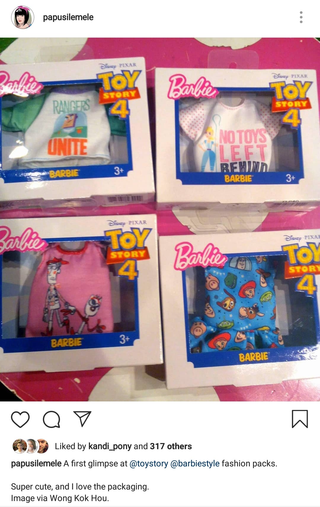 barbie toy story 4 fashion pack
