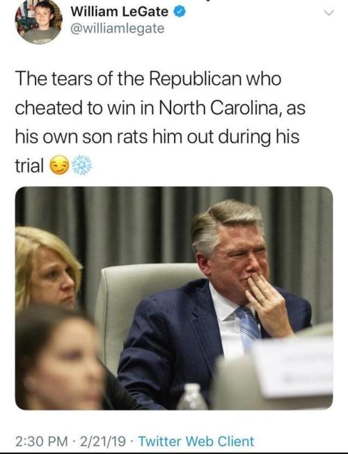 saywhat-politics:The tears of the Republican who cheated to win...