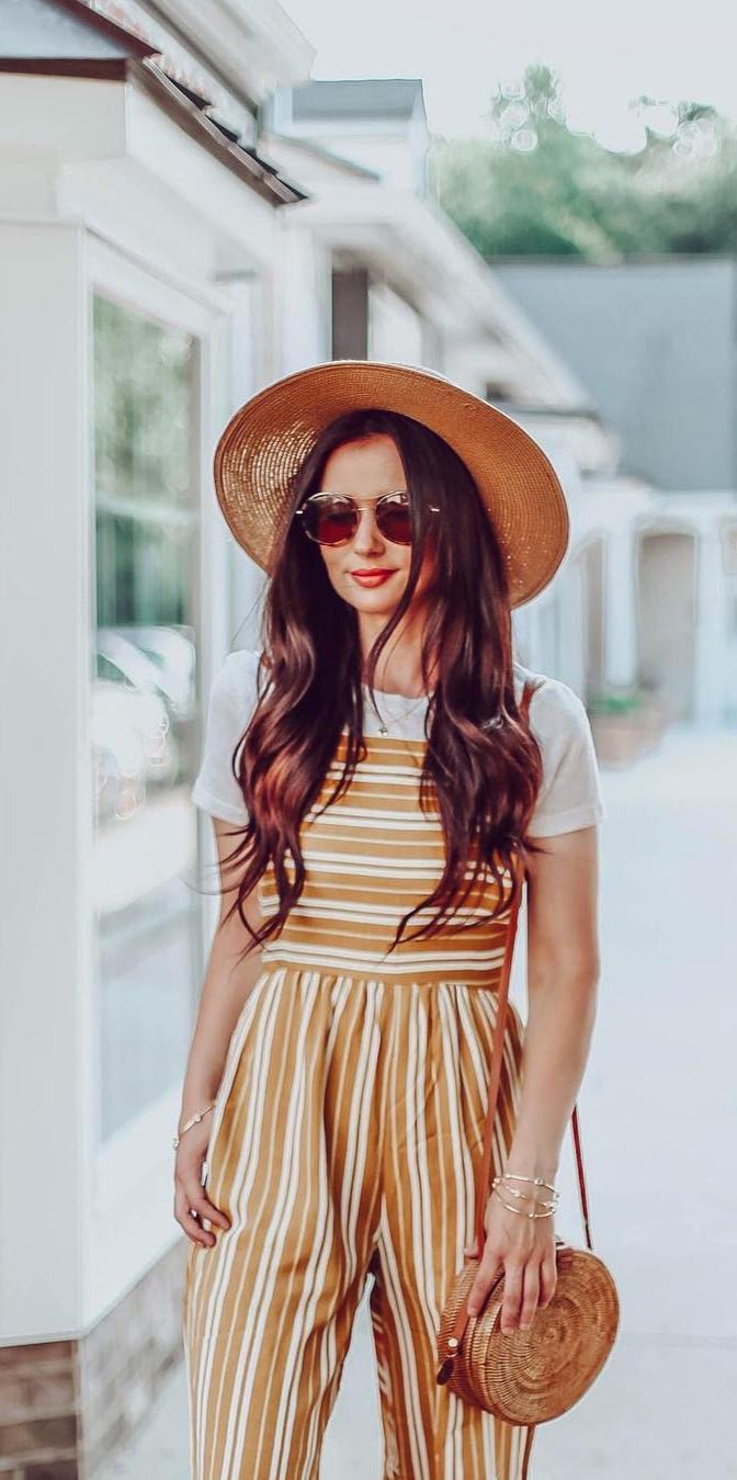 10+ Gorgeous Outfits You Must See - #Beautiful, #Girls, #Photo, #Good, #Streetstyle I think I have a jumpsuit obsession! This light and airy number has cropped hem, making it perfect for summer! Shop this look using the  app, then screenshot this image for outfit details! Make sure to  there for daily outfit inspo! , liketkit 