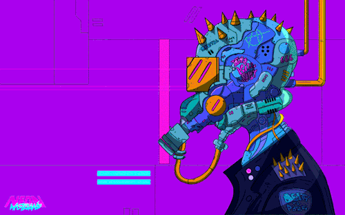 cyberpunk vaporwave Augmented reality comic books