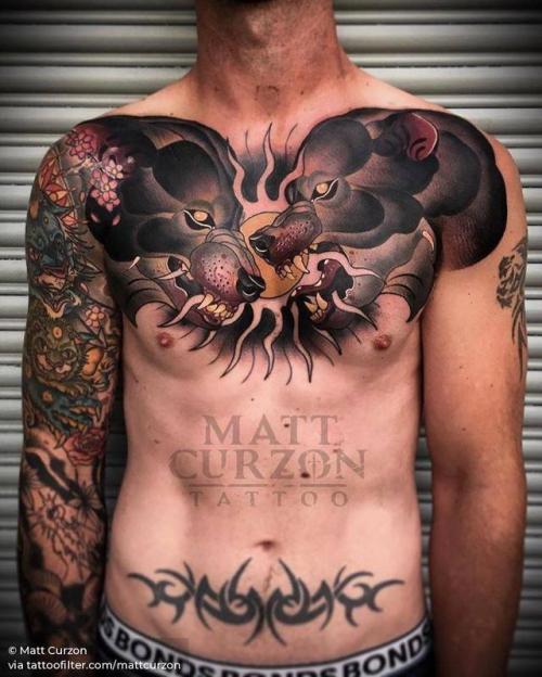 By Matt Curzon, done at Empire Melbourne, Melbourne.... mattcurzon;big;animal;chest;facebook;twitter;wolf;neotraditional
