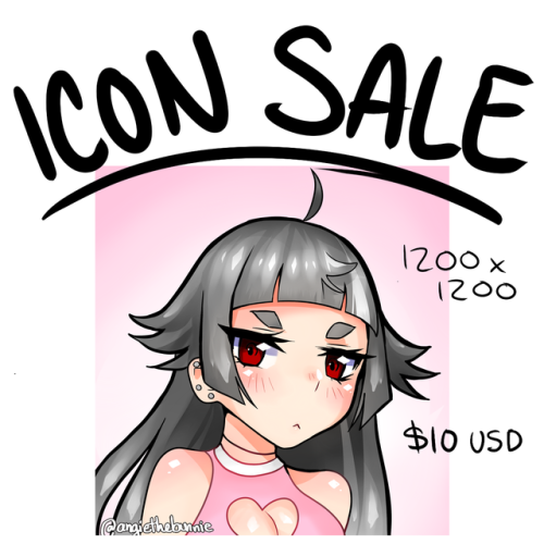 angiethebunnie:Hi everyone! I’m having a FLASH ICON SALE!!...