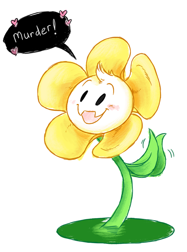 C-Puff's Stuff — I wanted to draw Flowey but after I got the sketch...