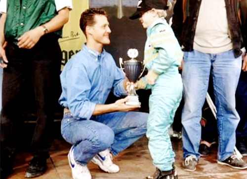 babysdrivers:Michael Schumacher and a young Sebastian Vettel...