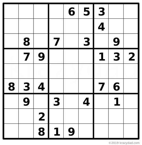 daily sudoku solve this puzzle at krazydad easy sudoku