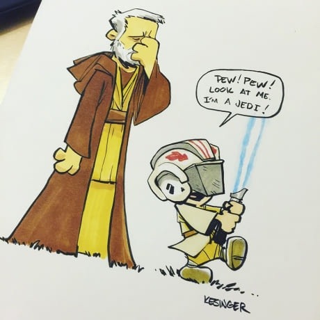 prison-mikes-bandana:More Calvin and Hobbes Star Wars...