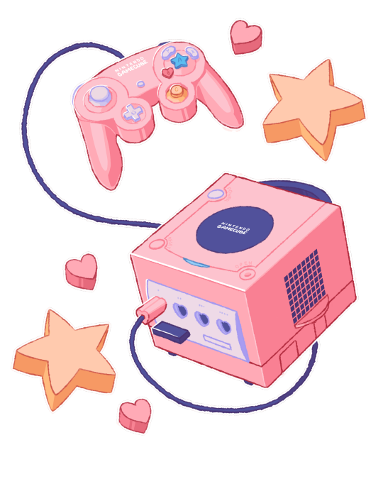 the gamecube has always been my favourite system uwu (psst you can buy this as a sticker here!)
