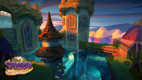 breezeharbour:concept art for spyro reignited - evening lake...