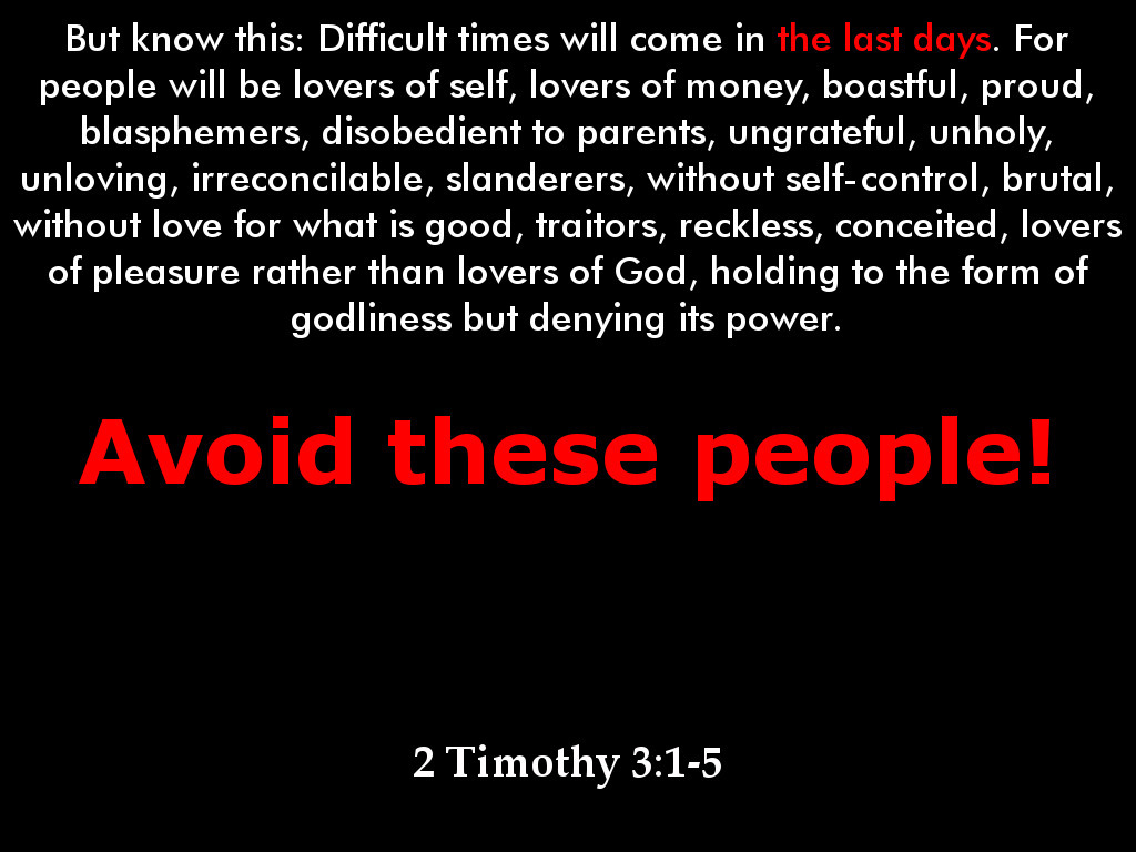 Image result for II Timothy  3:1-5
