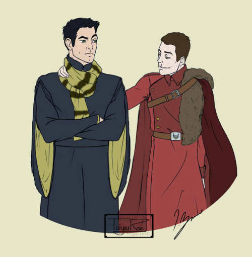 happy-little-vegemite:Hogwarts AU sketchHufflepuff Derek and...