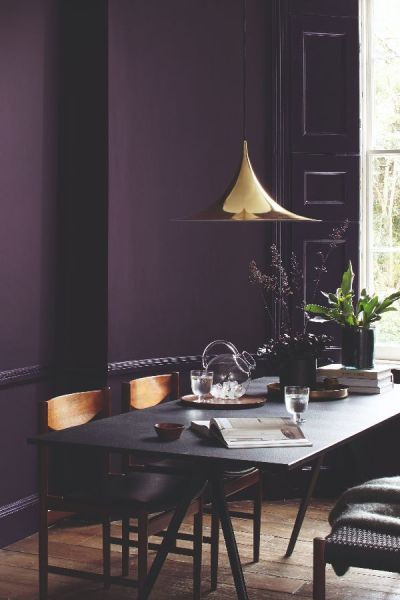 Lovely dark purple Wild Blackberry paint colour by Dulux Heritage.