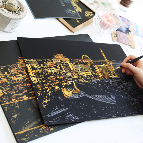 culturenlifestyle:New DIY Cityscape Scratch Art by Lago...