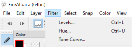 how to use the curve tool in firealpaca
