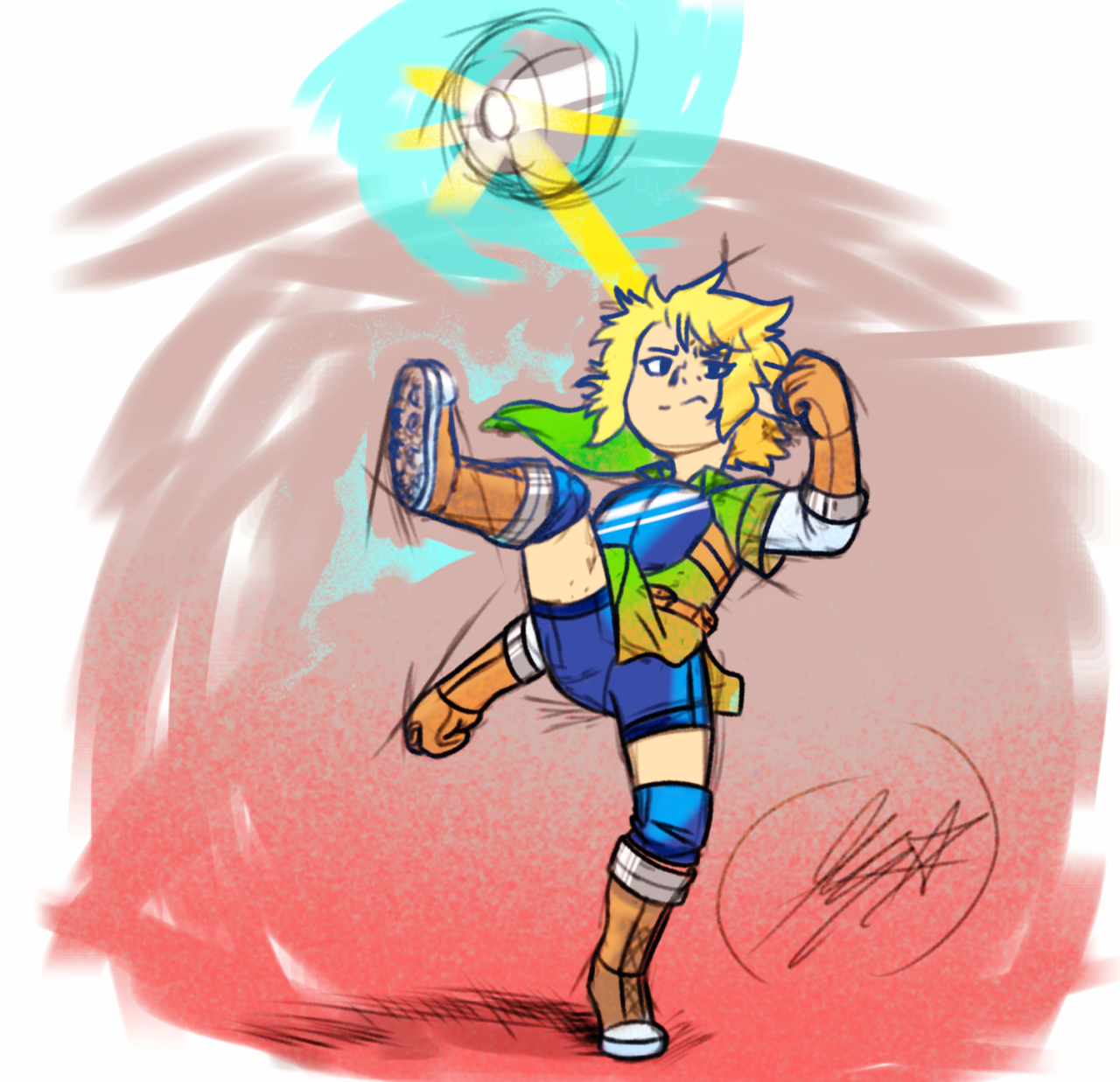 mario strikers charged daisy pose