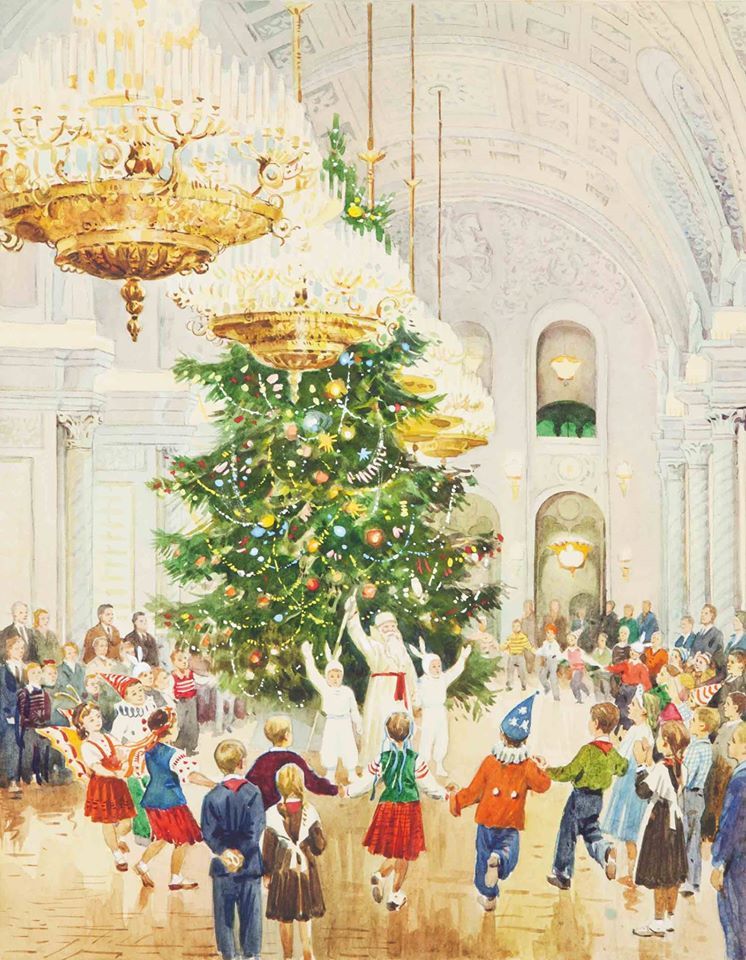 New Year show for children in Kremlin, artist Ivan Tikhy (1956)