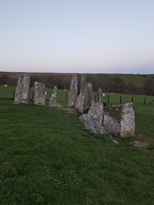 The Garden of Cosmic Speculation meets Cairnholy. Dumfrieshire....