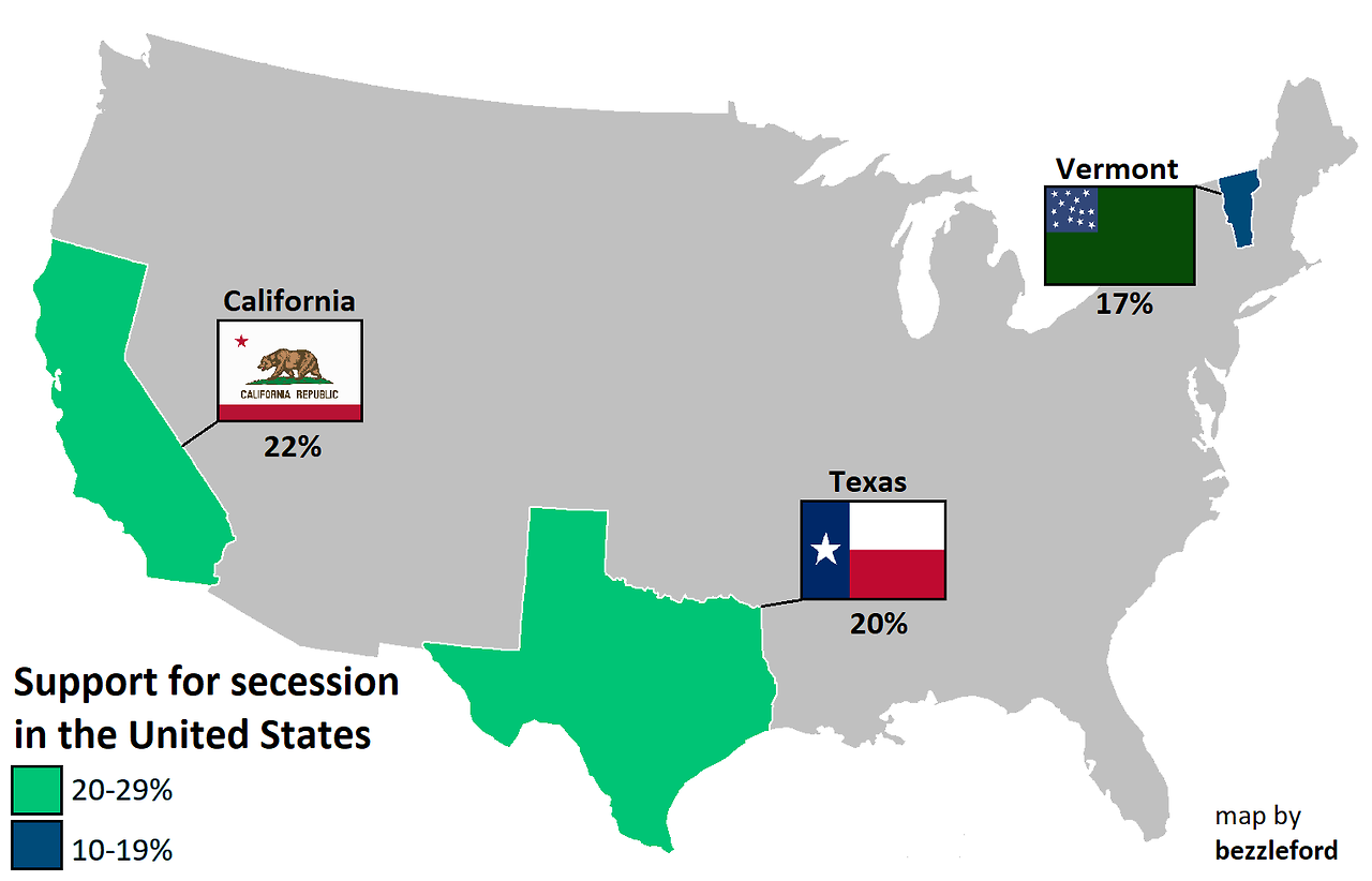 Support for secession in the United... Maps on the Web