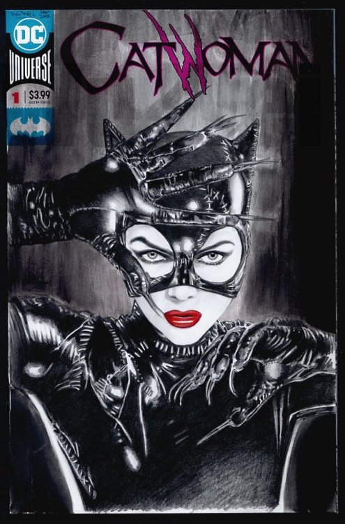 batmannotes:Batman Returns Catwoman Sketch Coverby Wu Wei