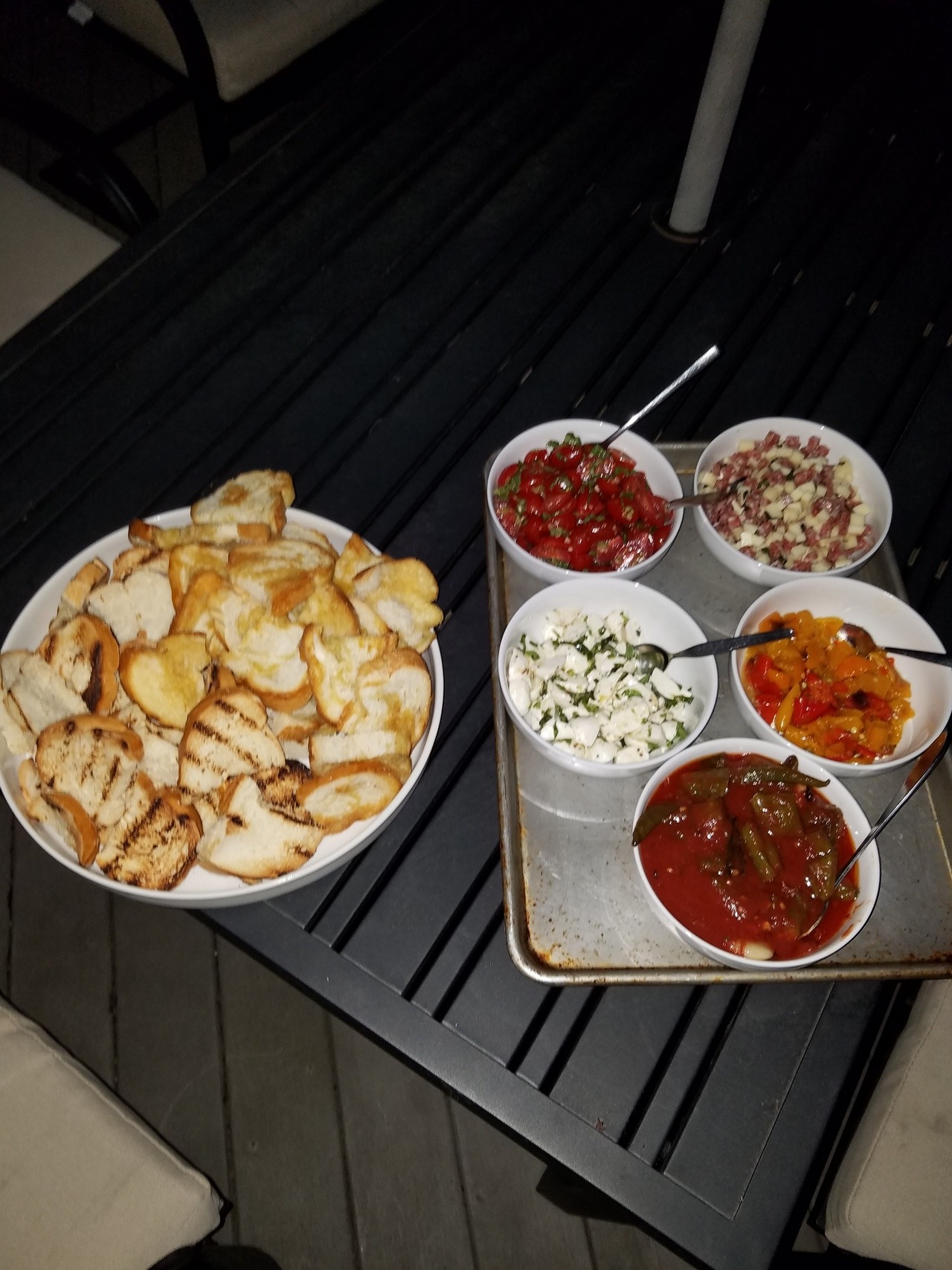 Bruschetta sampler Grilled Italian bread; Grape  Recipes  Culinary Creations