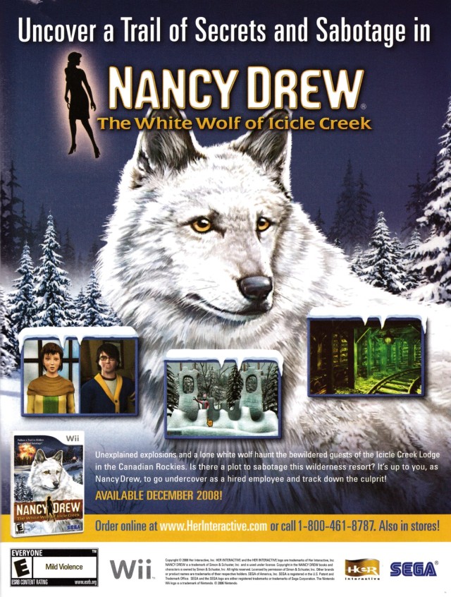 Video Game Print Ads — 'Nancy Drew: The White Wolf of ...