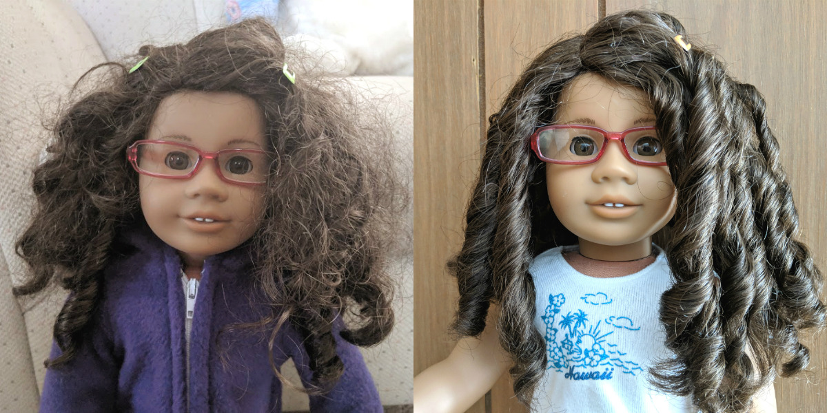 straightening american girl doll hair