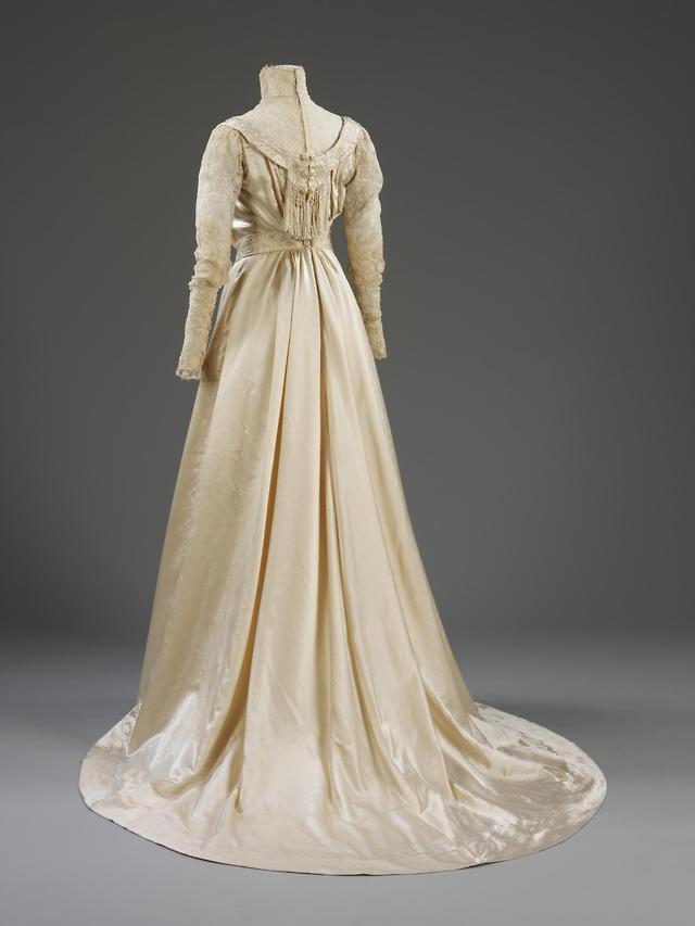 ab. 1905 Wedding dress by Liberty & Co. Ltd. silk...