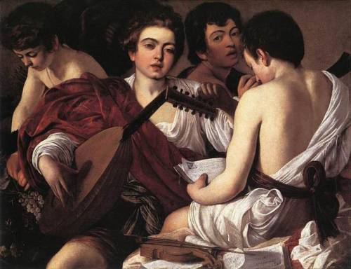 artist-caravaggio:Musicians, 1595, CaravaggioMedium:...