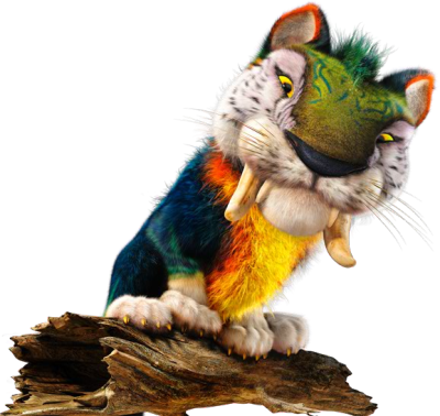 the croods cat stuffed animal