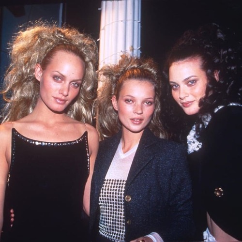 Amber Valletta, Kate Moss and Shalom Harlow in 1996....