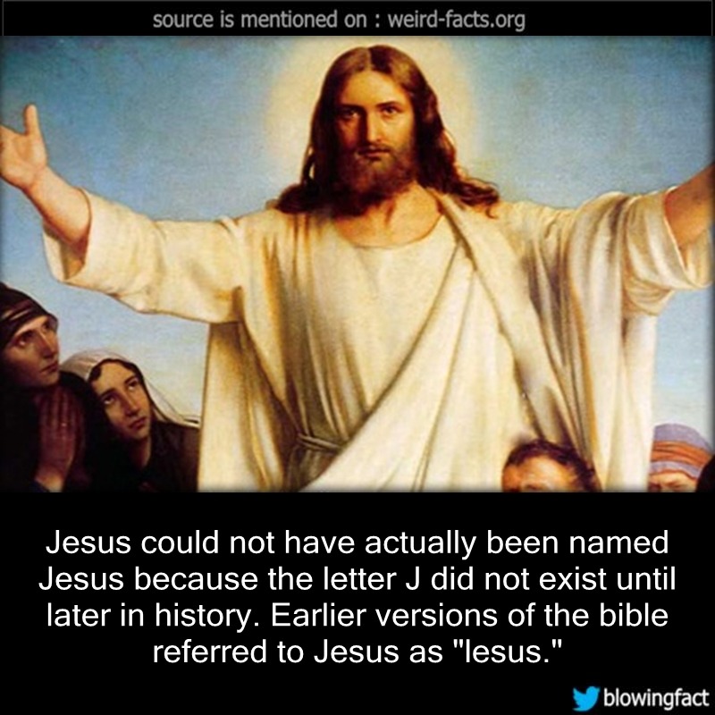 Weird Facts — Jesus could not have actually been named Jesus...