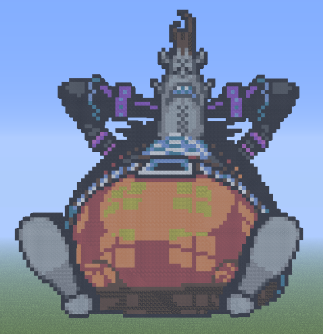 Zazusha Gekko Moria From One Piece Minecraft Pixel Art