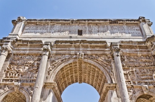 malemalefica:Arch of Septimius Severus, Rome. Erected in 203 to...