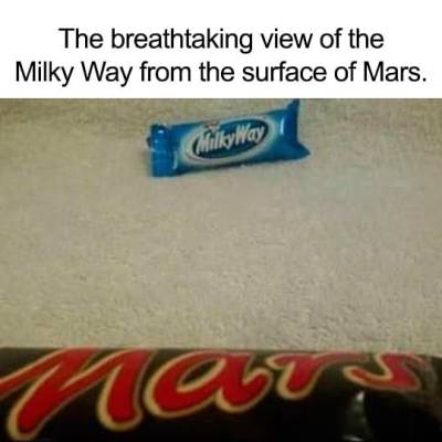 The milky way from the surface of Mars