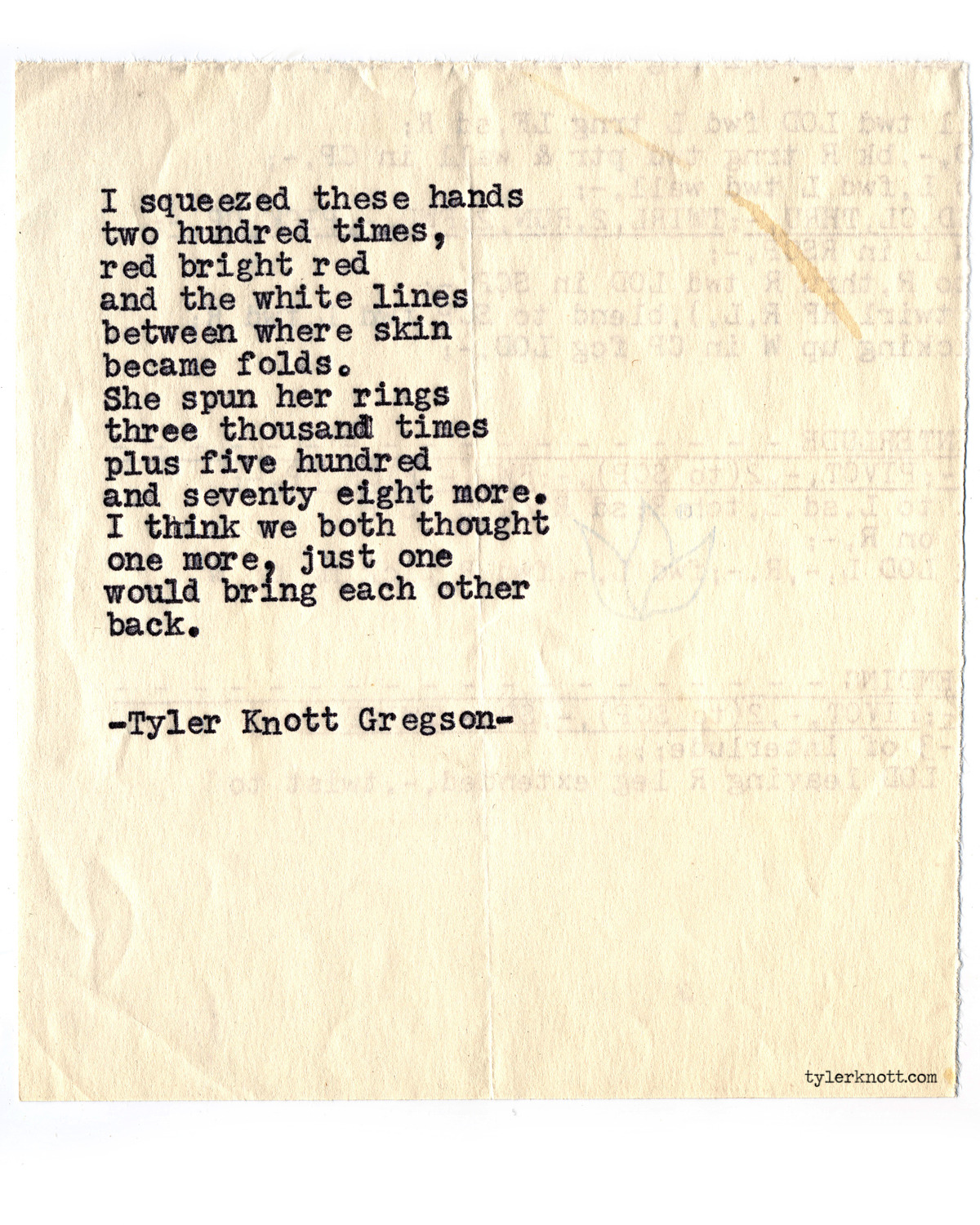 Tyler Knott Gregson — Typewriter Series #727 by Tyler Knott Gregson