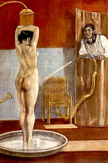 The shower. 1881. Flicien Rops (1833-1898)