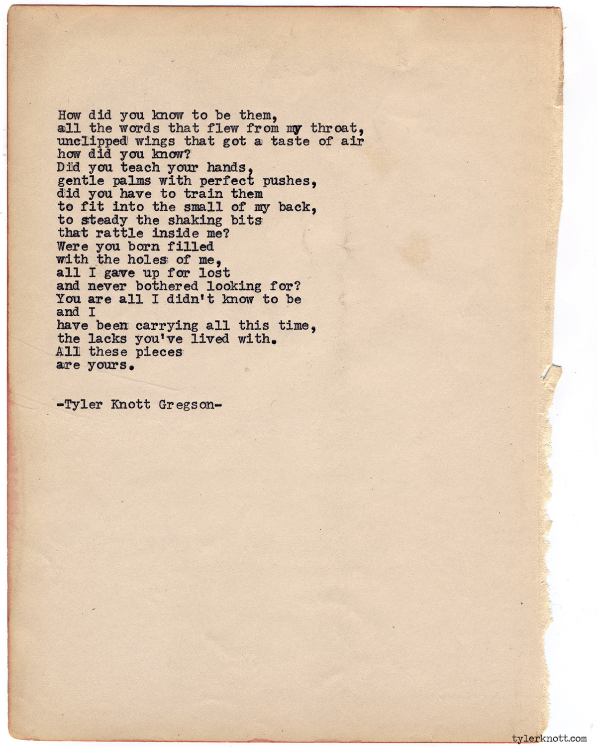 Tyler Knott Gregson — Typewriter Series #806 by Tyler Knott...