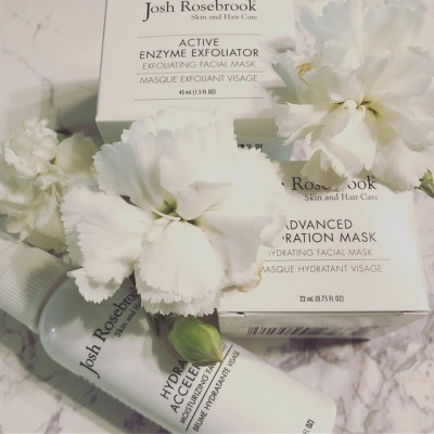 even though i’m familiar with @joshrosebrook and am obsessed with his antioxidant face mask i’ve never tried the famous hydrating accelerator or hydrating mask and i’m am sooooo looking forward to it as i’m traveling all month and airplane air makes my skin icky
