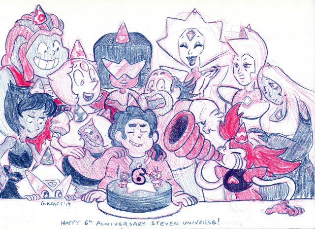Happy 6th Anniversary Steven Universe! I can’t believe we’ve come so far! I still remember watching Gem Glow and Laser Light...