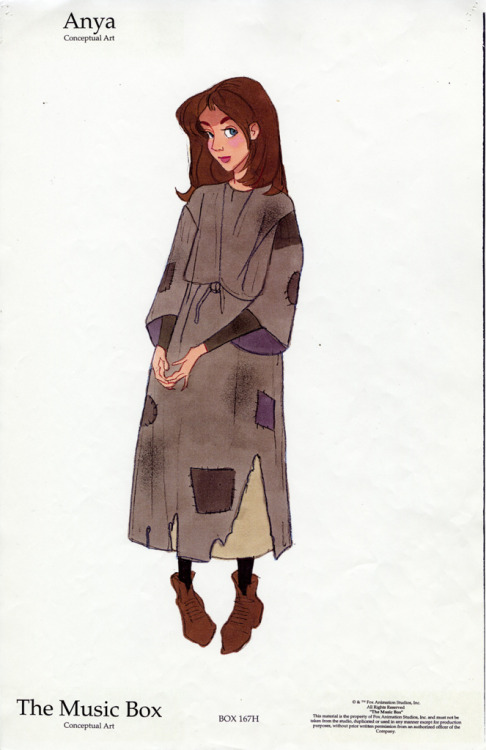 animationandsoforth:Early Anya character designs for Anastasia