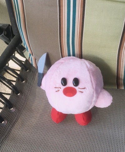 plush with knife