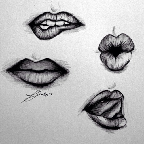 lips drawing on Tumblr