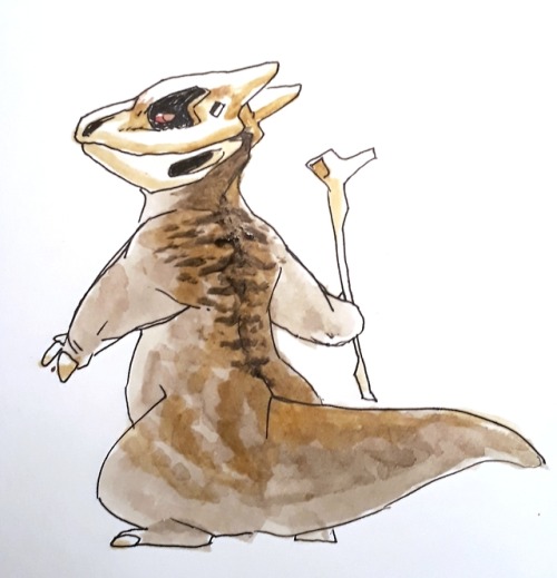 ymedronart:Marowak! Trying out watercolor again since a lil too...