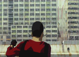 ghost in the shell gits anime cyberpunk motoko kusanagi cyborg badass retro gif 90s