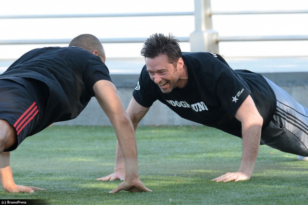 Hugh Jackman workout with team Dogpound New... | Hugh Jackman fan blog